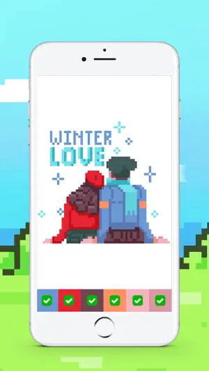 Color by number pixel art page screenshot 3