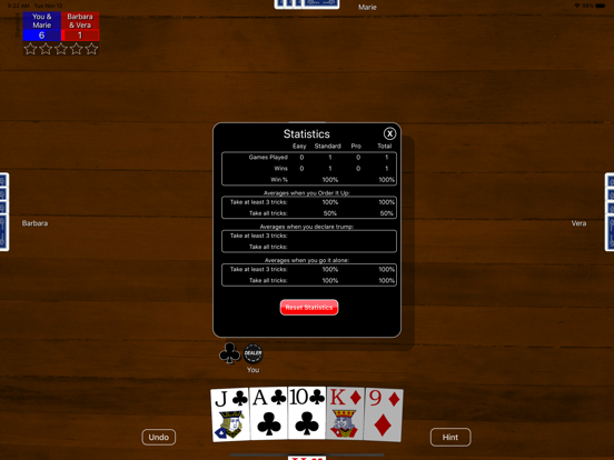 Euchre Card Classic iPad screenshot