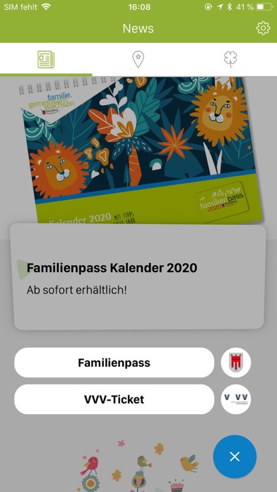 Vorarlberger Familienpass Screenshot