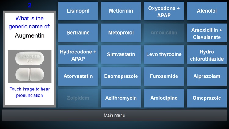 Top 20 Drugs Matching Game