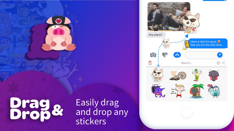 Stickers for photos and text