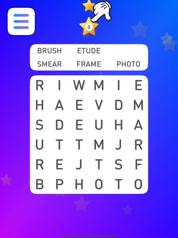 Find words: search words iPad screenshot