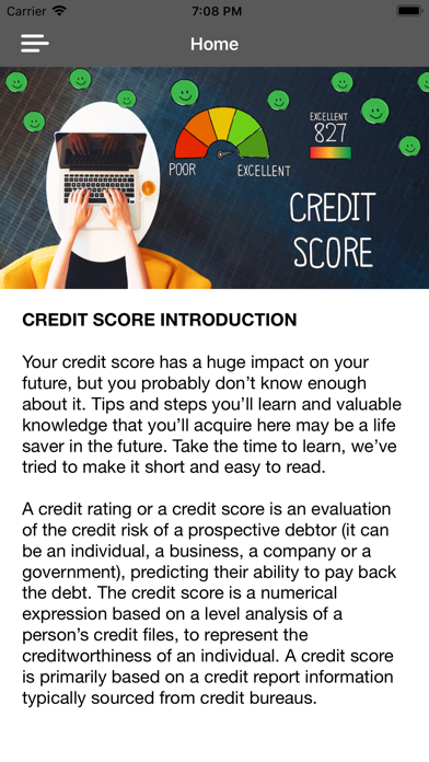 Credit Score & Repair Guide Screenshot