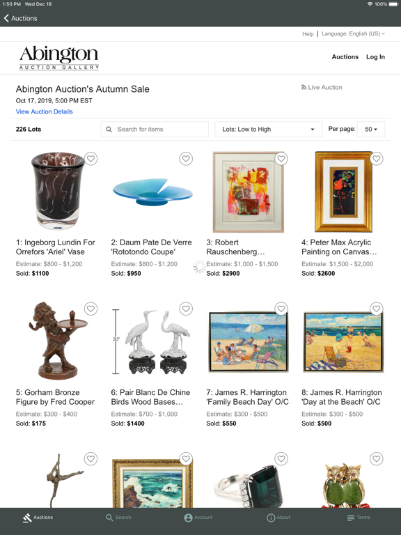 Screenshot #5 pour Abington Auction Gallery