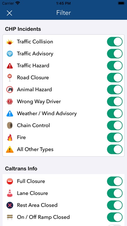 Road Conditions - California