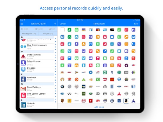 SplashID Safe Password Manager iPad app afbeelding 4
