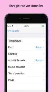 xdot - fertility tracker iPhone Captures Décran 2