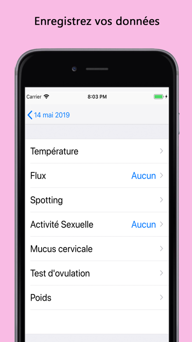 Screenshot #2 pour xDot - Fertility Tracker