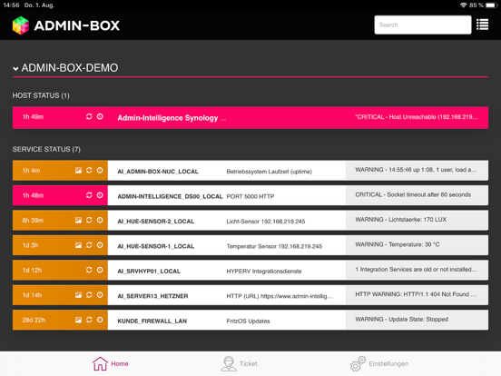 ADMIN INTELLIGENCE iPad screenshot