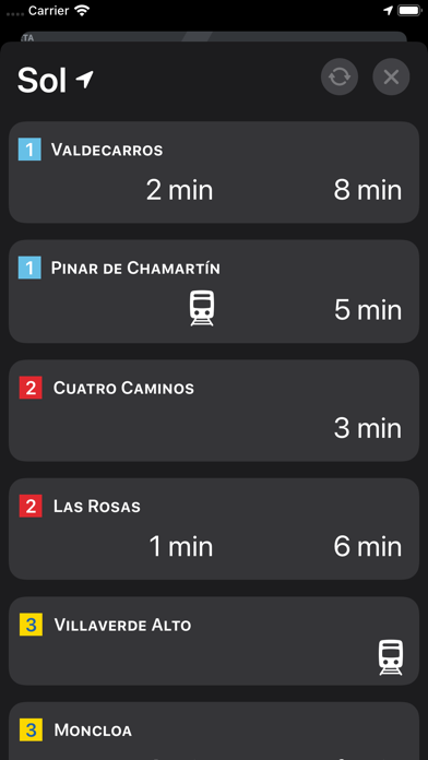 Metro Madrid - Waiting times Screenshot