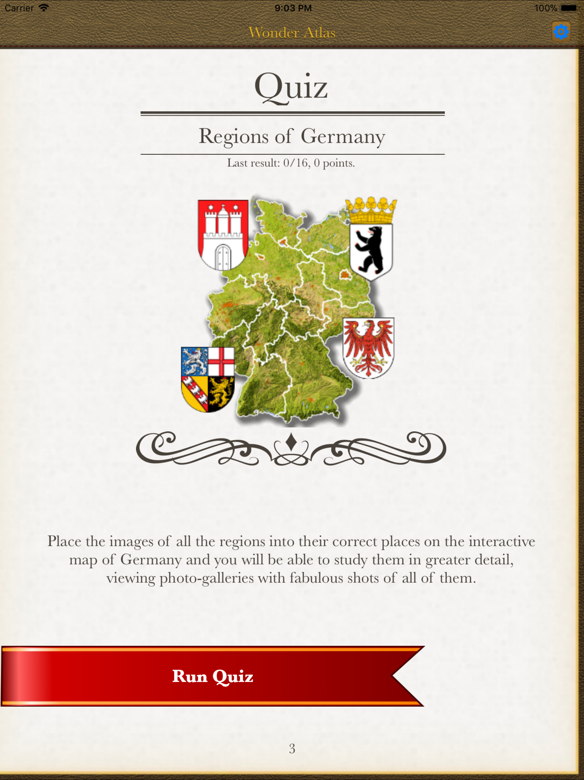 Germany. The Wonder Atlas Quiz