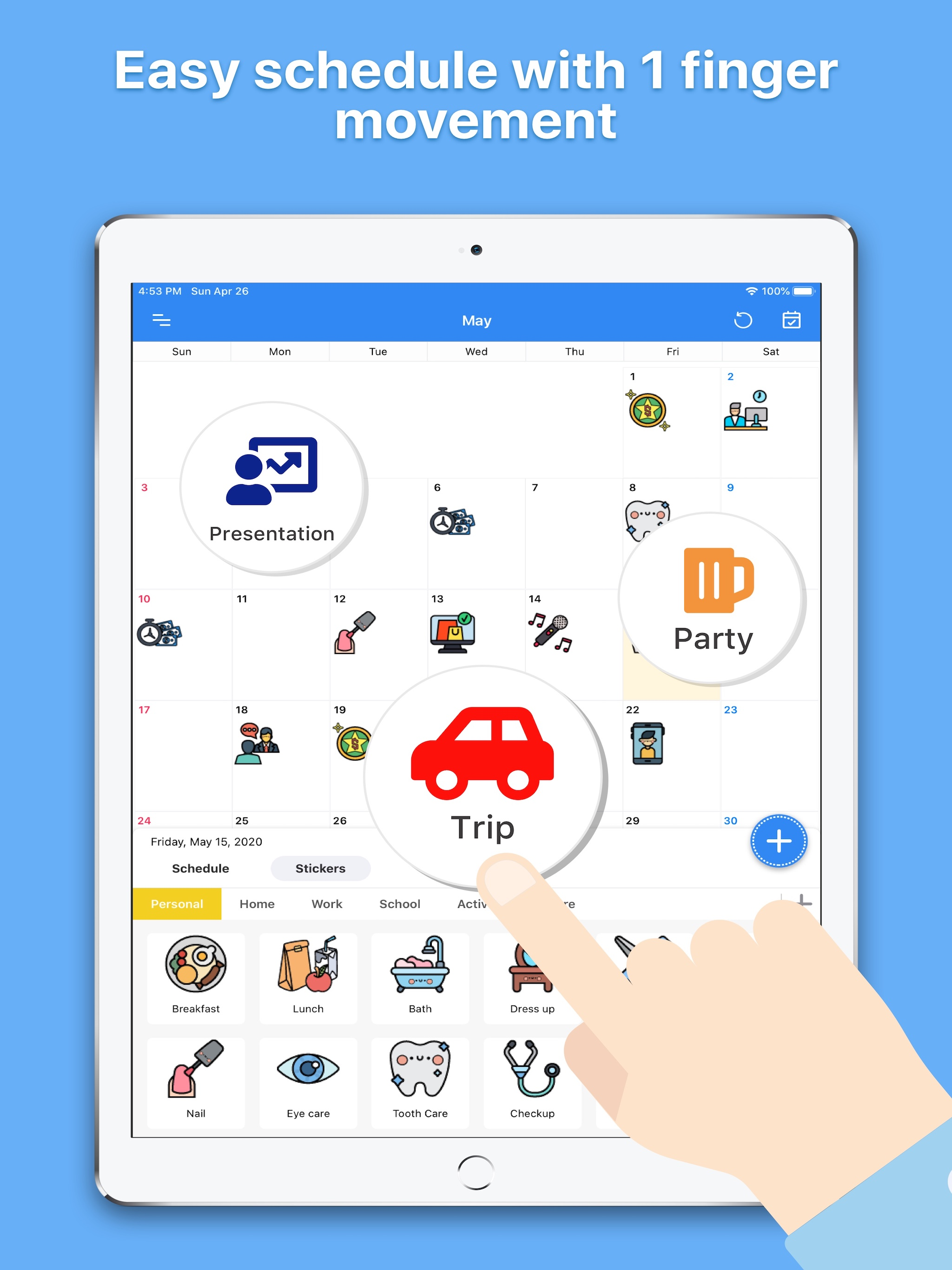 Calendar Sticker & Emoji -Tica