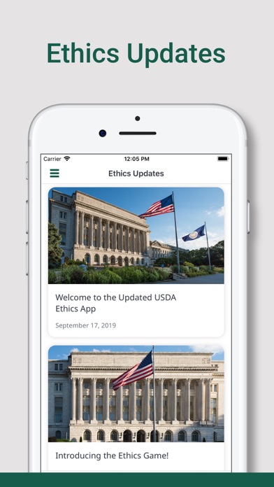 USDA Ethics Screenshot