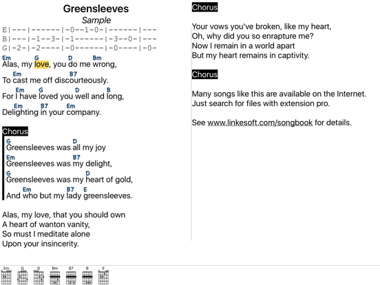 Screenshot #5 pour SongBook Chordpro