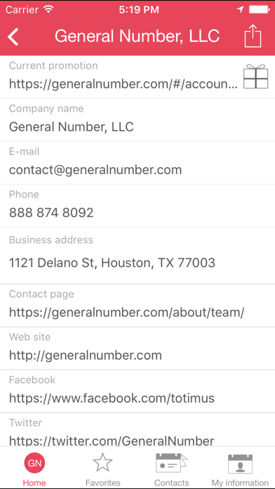 General Number Screenshot