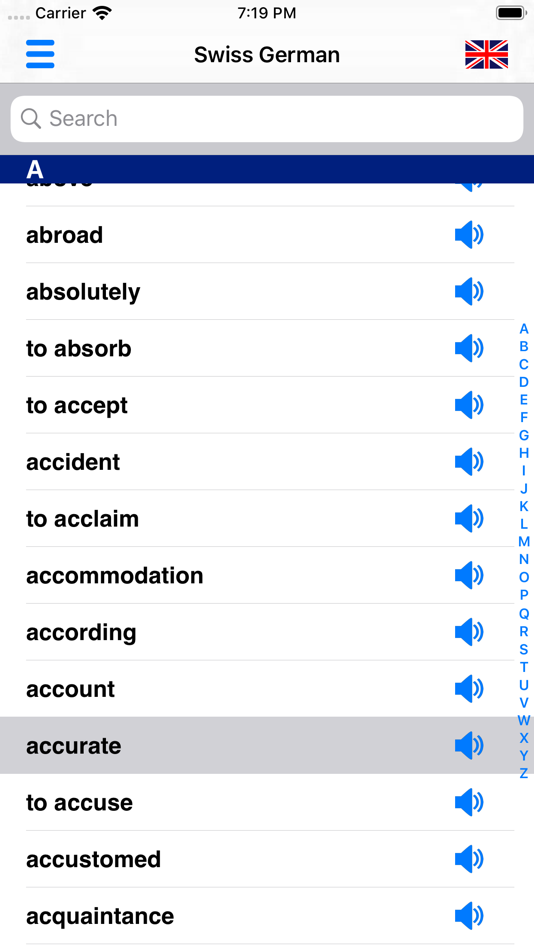 #1. Swiss German Dictionary (iOS) 由: Peter Schorn
