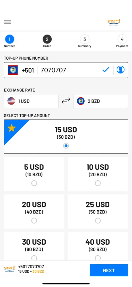 Smart Belize Top-up