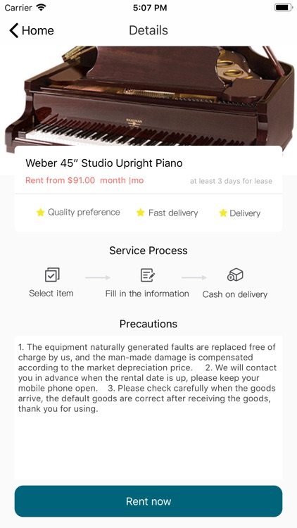 Musical-instrument rental