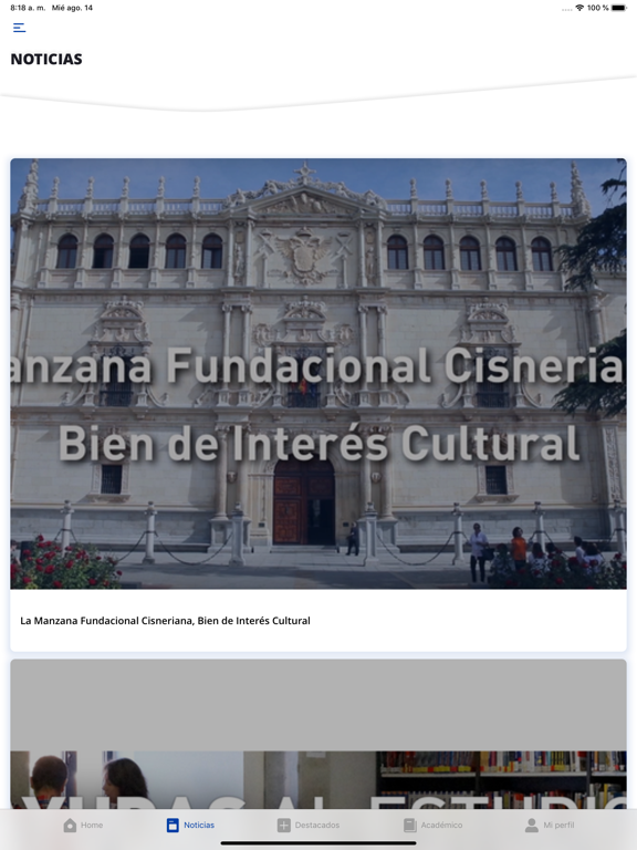 UAH - Universidad de Alcalá iPad screenshot
