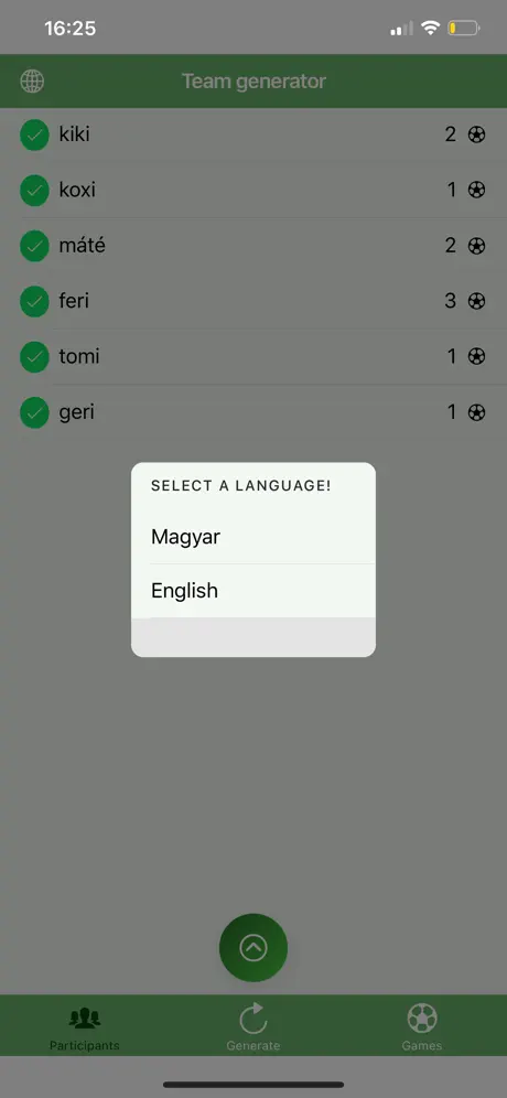 Team generator