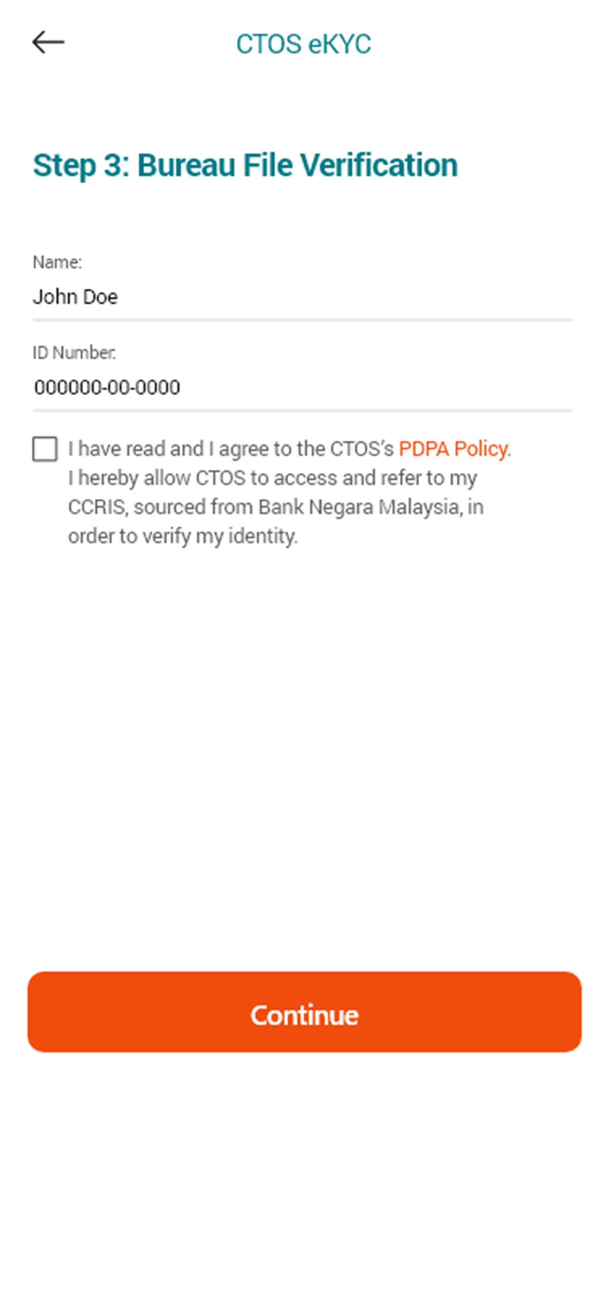 CTOS EKYC Verification