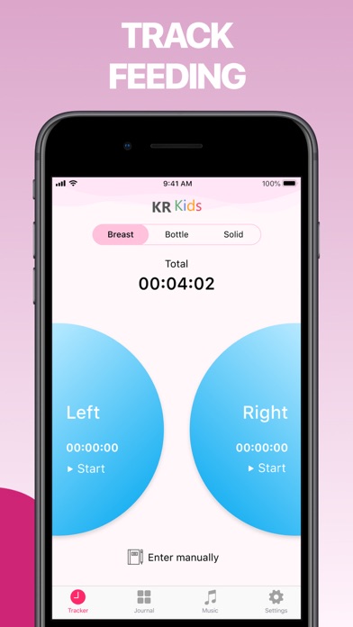 KR Kids: Baby feeding tracker Screenshot