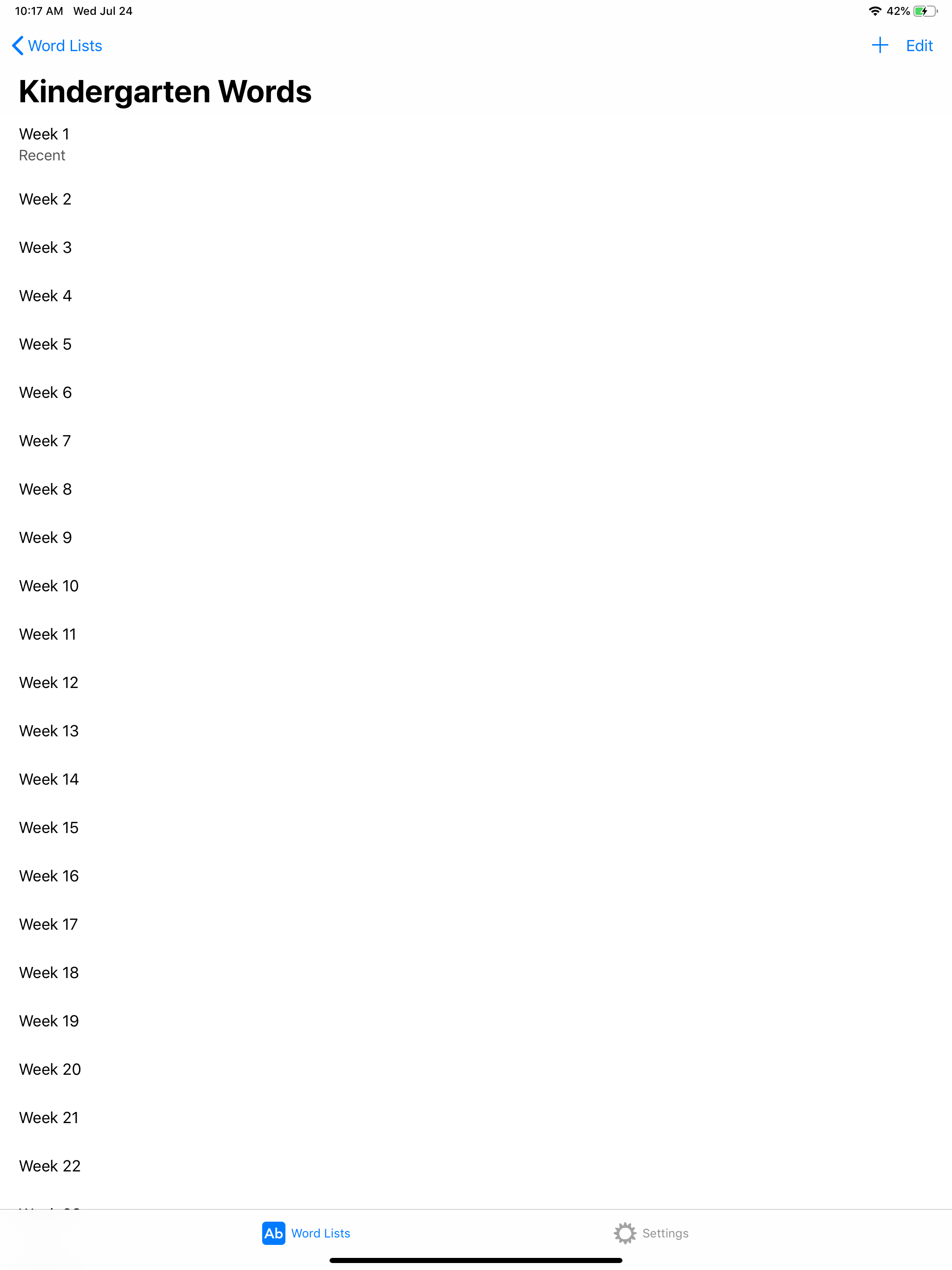 Word Wall Words