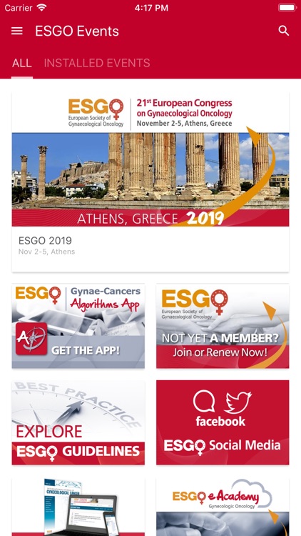 ESGO Gynae Oncology Events