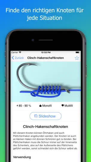 Screenshot von MyRigs - Knoten Zum Angeln Pro auf dem iPhone 4