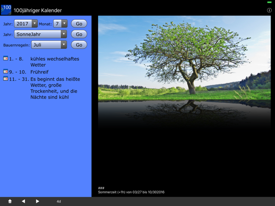 Screenshot #4 pour 100jähr. Kalender+Bauernregeln