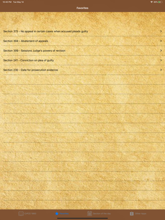 CrPC 1973 in English iPad screenshot 5 - Education app