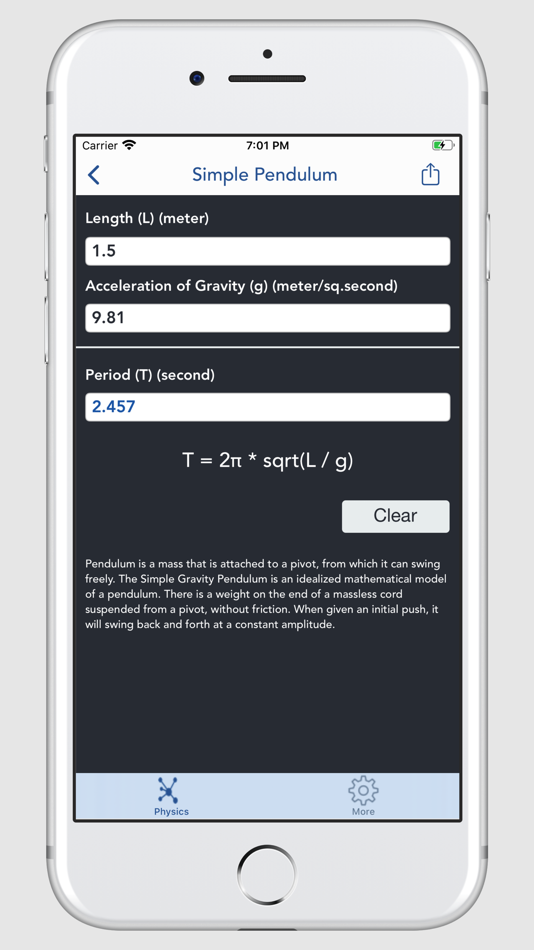 #5. Physics Calculators Converters (iOS) By: V PUGAZHENTHI
