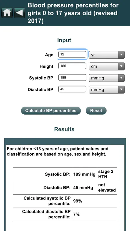 EBMcalc Pediatrics screenshot 3 of 6