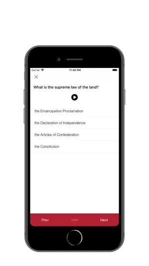 U.S. Civics Test with Audio screenshot 2