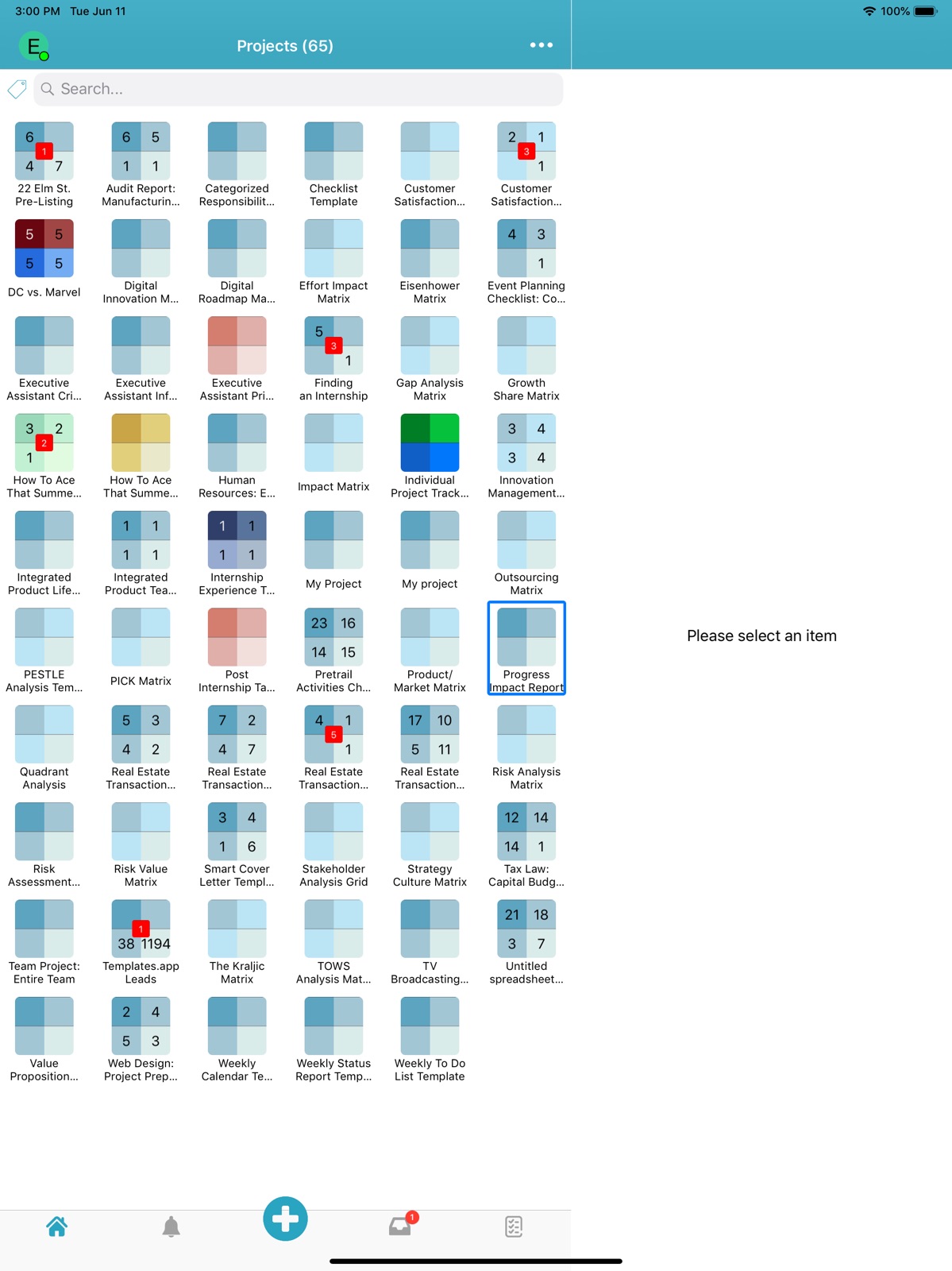 Priority Matrix ipad screenshot 1