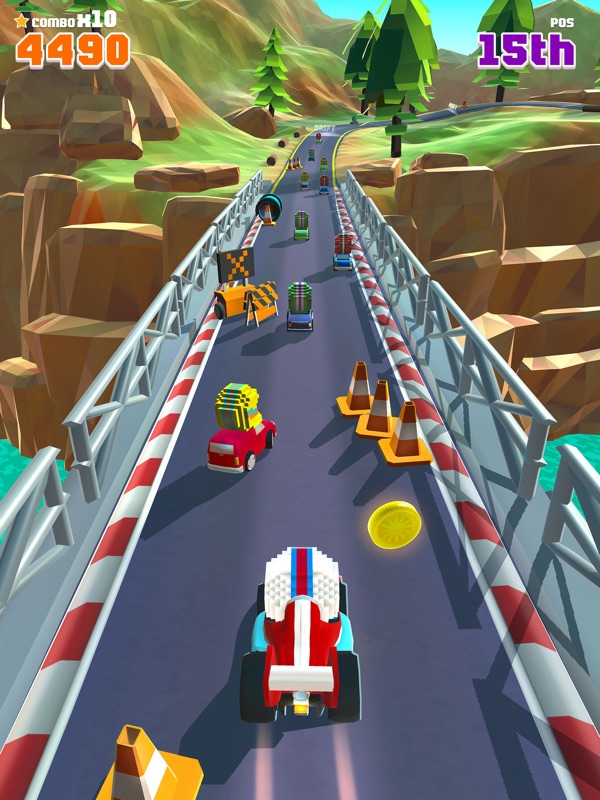 Blocky Racer - Endless Racing screenshot 6