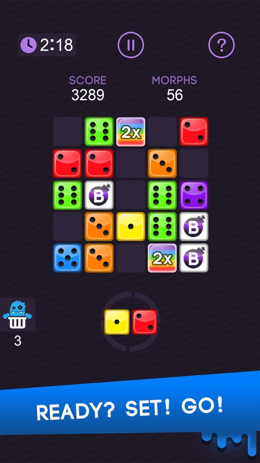 #1. Dice Puzzle Blitz - Block Game (iOS) By: Free Addicting Games