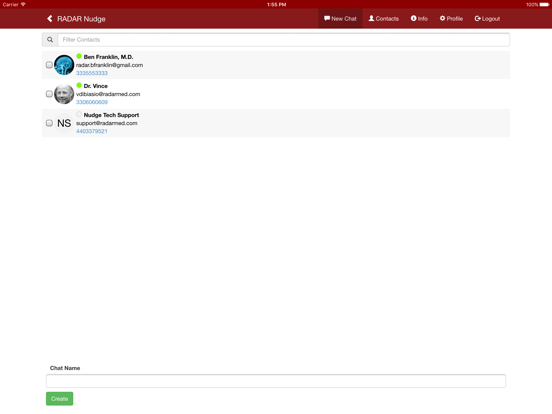 RADAR Nudge iPad screenshot 3 - Social Networking app