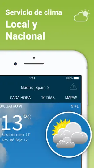 Captura de pantalla de WeatherBug Elite en iPhone 2