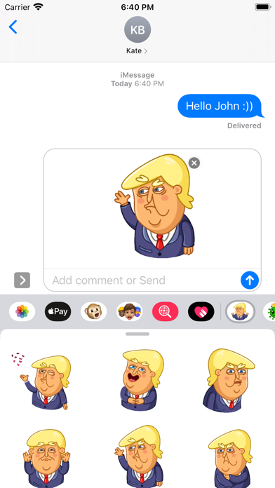 Screenshot #1 pour Trump Animations Stickers