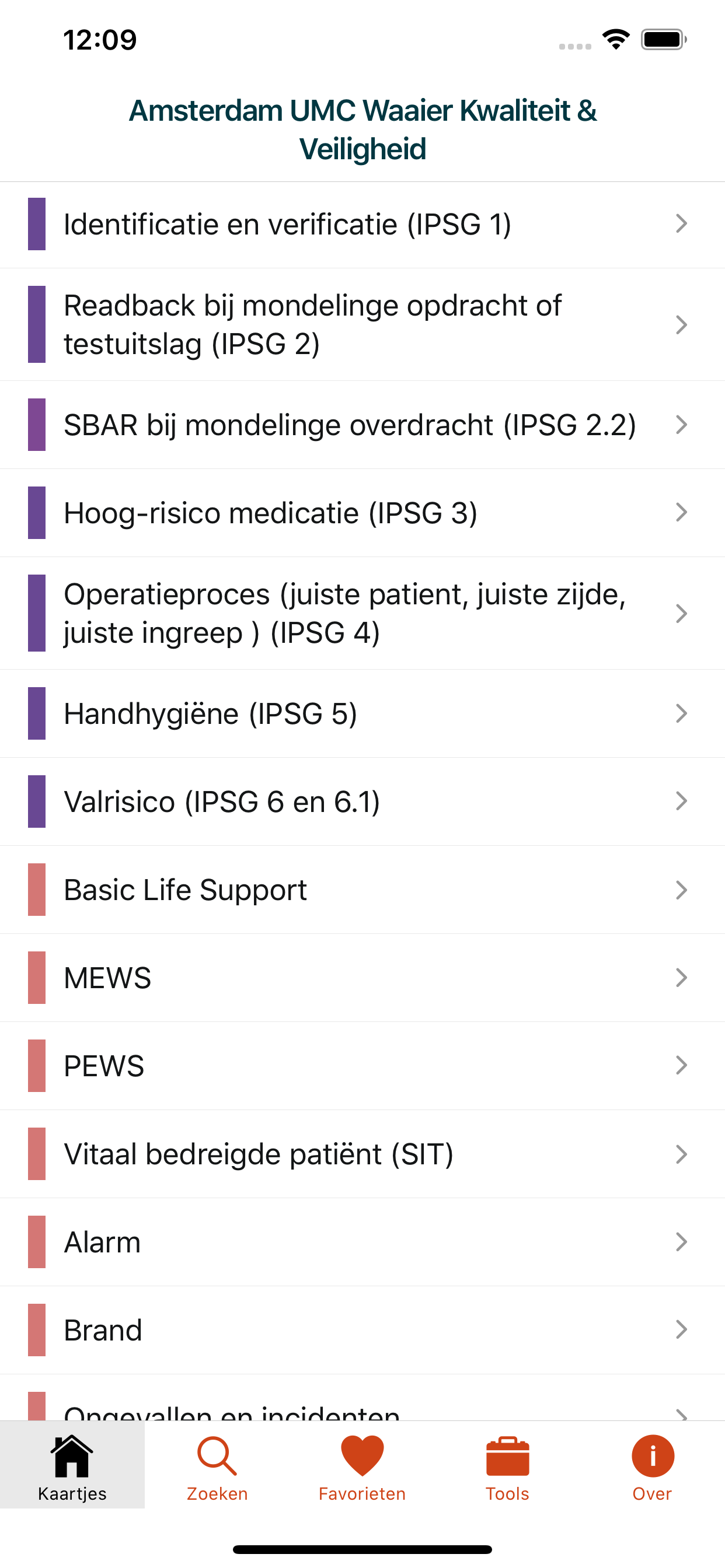 Waaier Kwaliteit en Veiligheid