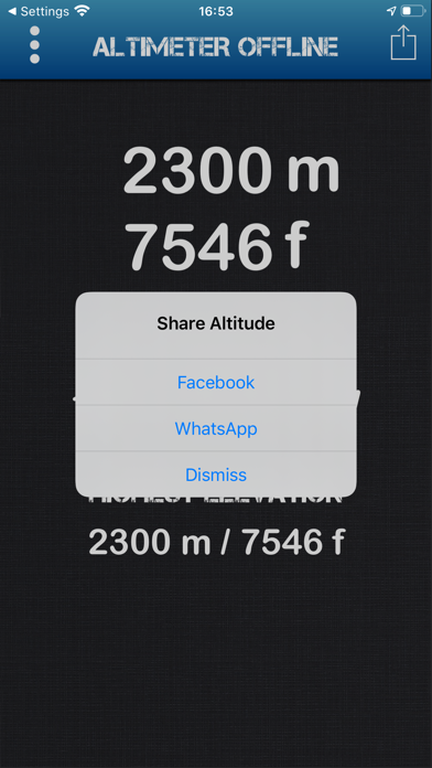 Altimeter Offline Screenshot