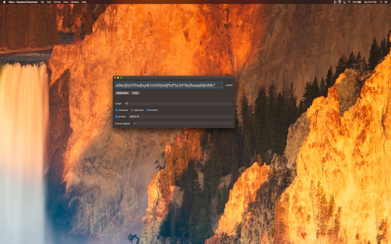 Screenshot #1 pour Tebru - Password Generator