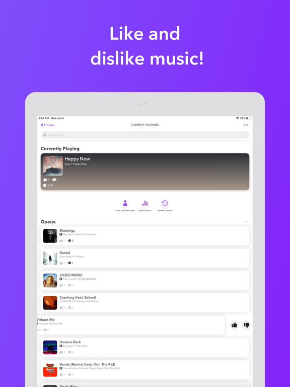 AuxBox iPad screenshot 5 - Music app