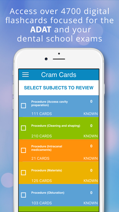 How to cancel & delete ADAT Endodontic Cram Cards from iphone & ipad 1