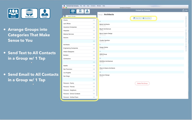 Screenshot #2 pour Contacts By Company