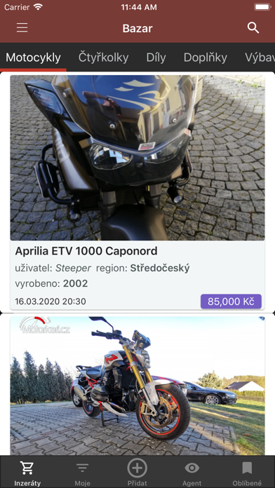 Motorkari.cz Screenshot