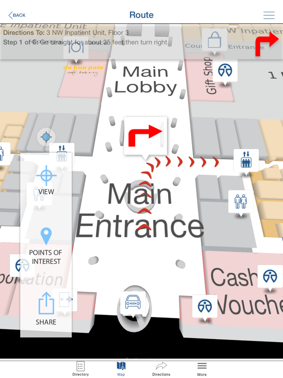 NIHCC Take Me There iPad screenshot 5 - Navigation app
