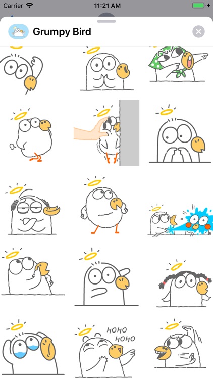 Grumpy Bird Animated Stickers