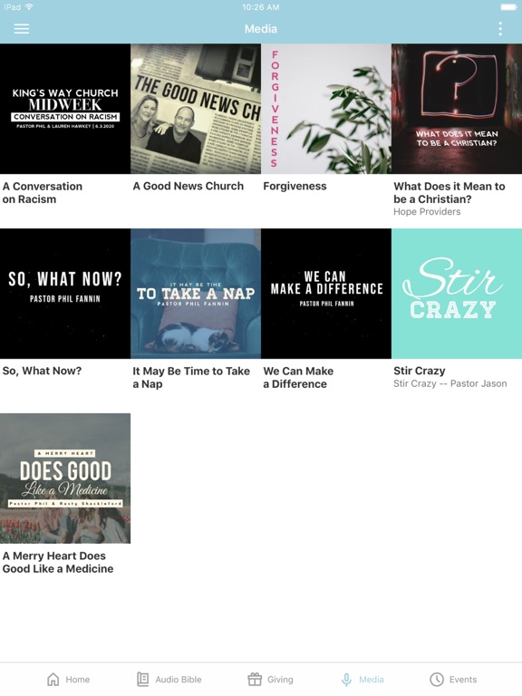 King's Way Church iPad screenshot 2 - Education app